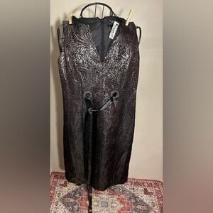 NEW size 6 womens formal party six black silver casual dress six